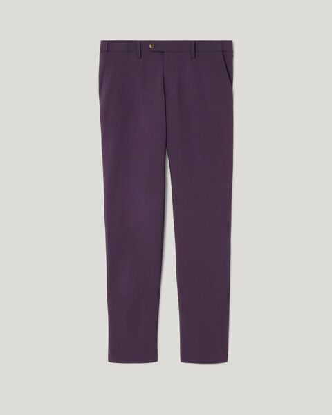Slim Stretch Wool Blend Tailored Pant, Grape, hi-res